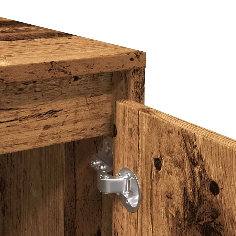 Buffet vieux bois 102x33x75 cm bois d'ingénierie - 8