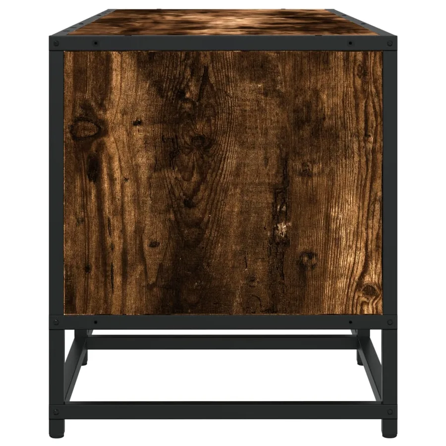 Meuble TV chêne fumé 210x35x41 cm bois d'ingénierie - 5