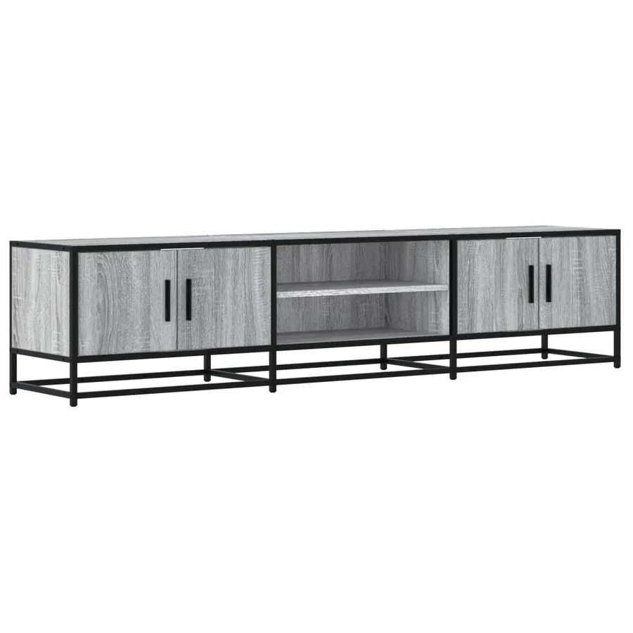 Meuble TV sonoma gris 180x35x41 cm bois d'ingénierie - 2