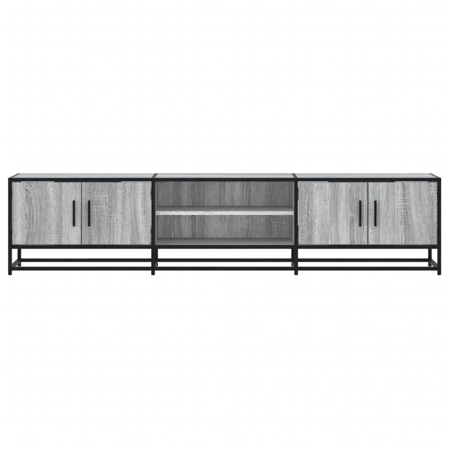 Meuble TV sonoma gris 180x35x41 cm bois d'ingénierie - 4