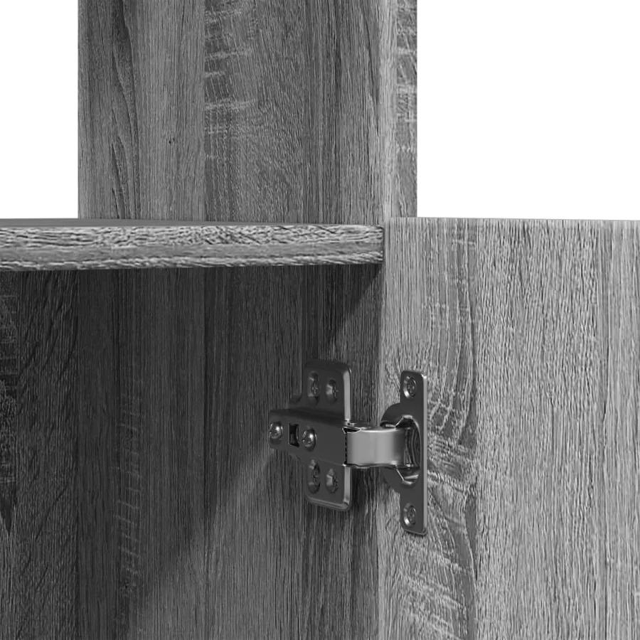 Buffet haut sonoma gris 63x33x100 cm bois d'ingénierie - 10