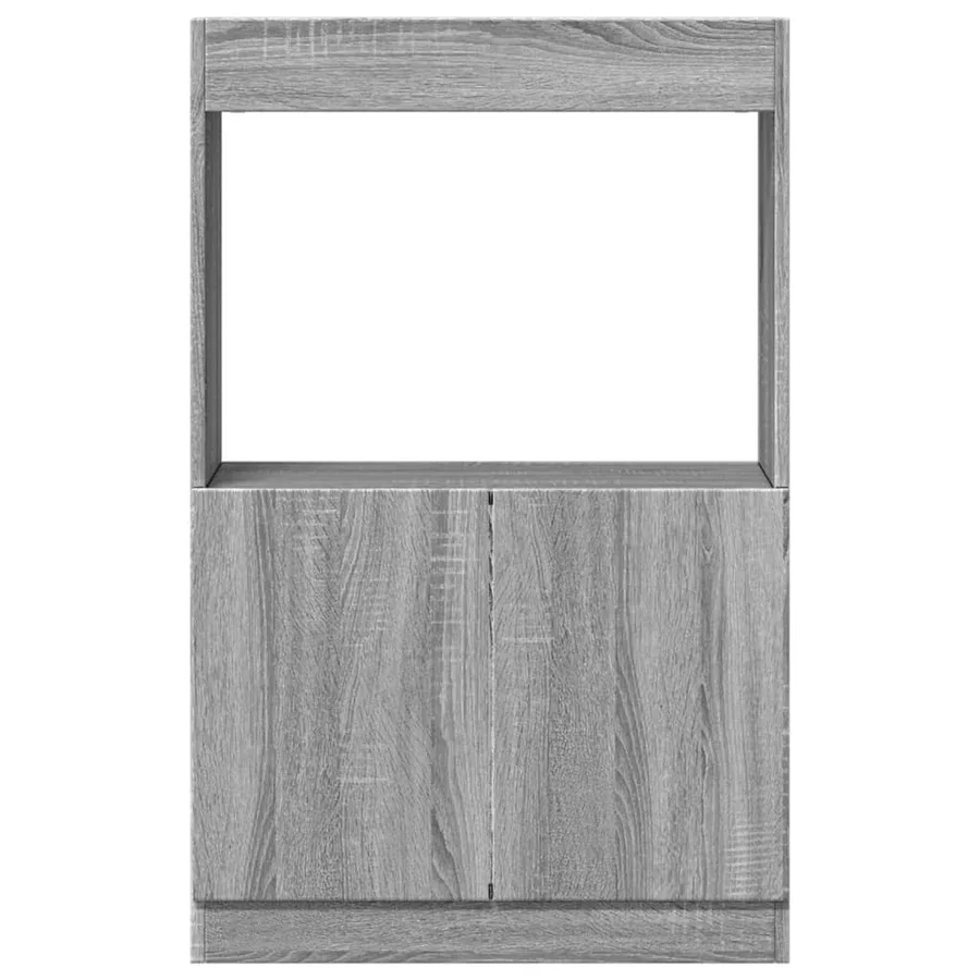 Buffet haut sonoma gris 63x33x100 cm bois d'ingénierie - 5