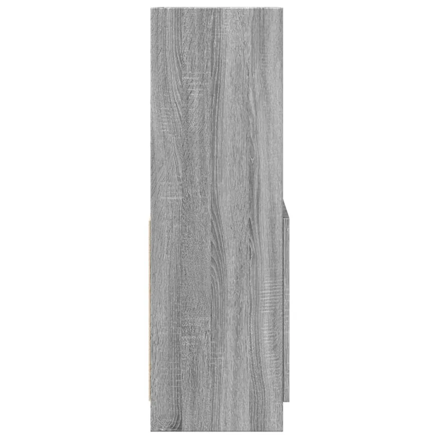 Buffet haut sonoma gris 63x33x100 cm bois d'ingénierie - 6