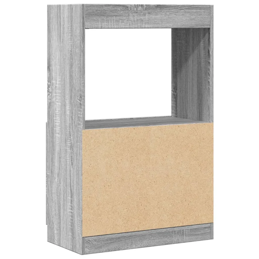 Buffet haut sonoma gris 63x33x100 cm bois d'ingénierie - 7
