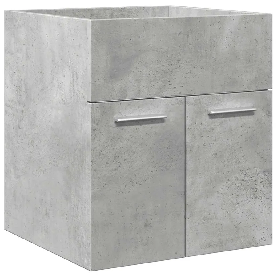 Ensemble de meubles de salle de bain 4 pcs gris béton - 8