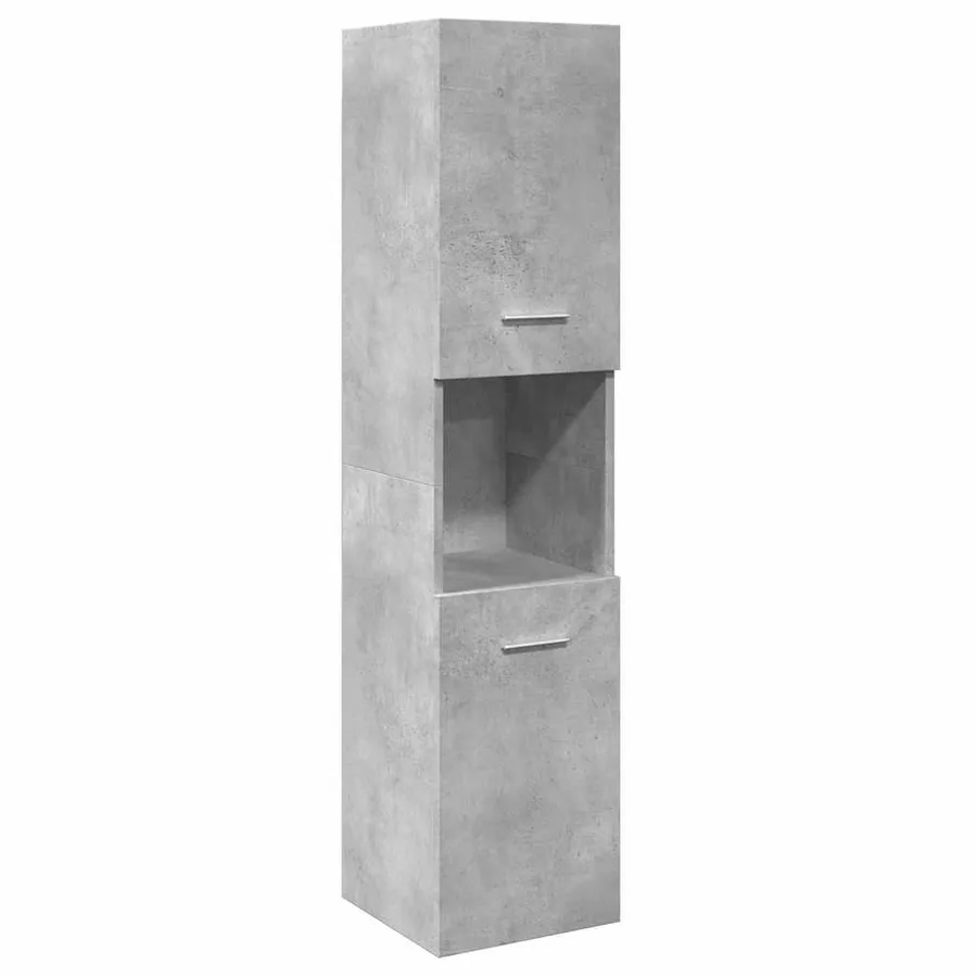 Ensemble de meubles de salle de bain 5 pcs gris béton - 6
