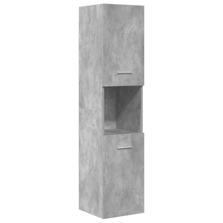 Ensemble de meubles de salle de bain 4 pcs gris béton - 5