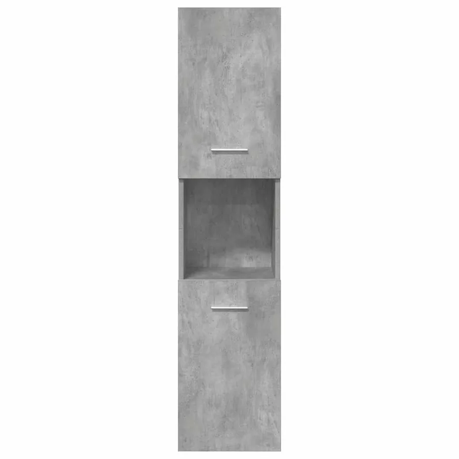 Ensemble de meubles de salle de bain 4 pcs gris béton - 8