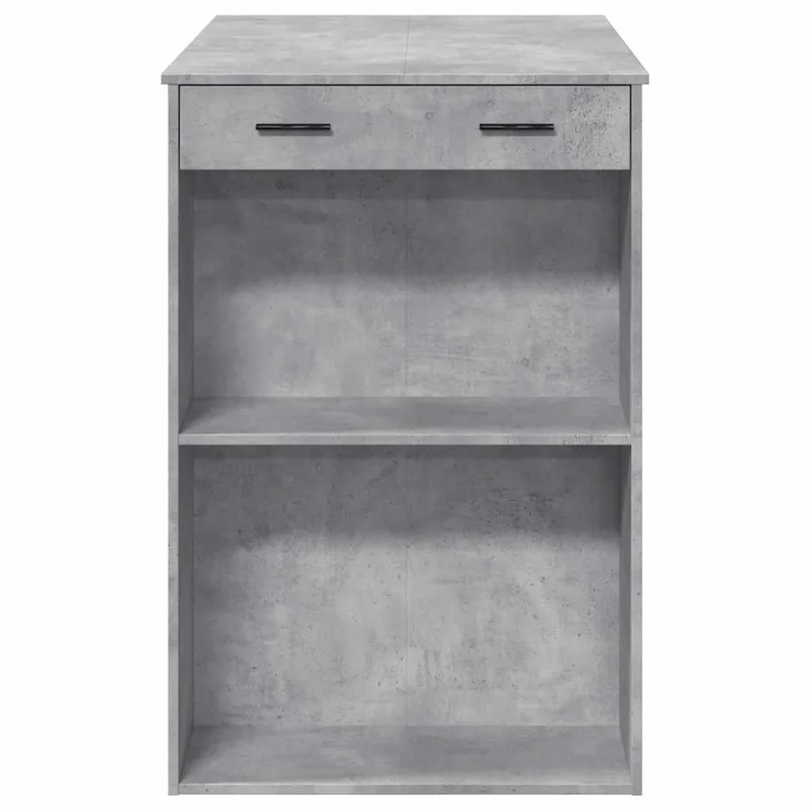 Table de bar gris béton 102x70x103,5 cm bois d'ingénierie - 6