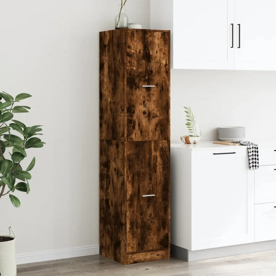 Armoire d'apothicaire chêne fumé 40x41x174,5 cm bois ingénierie - 3
