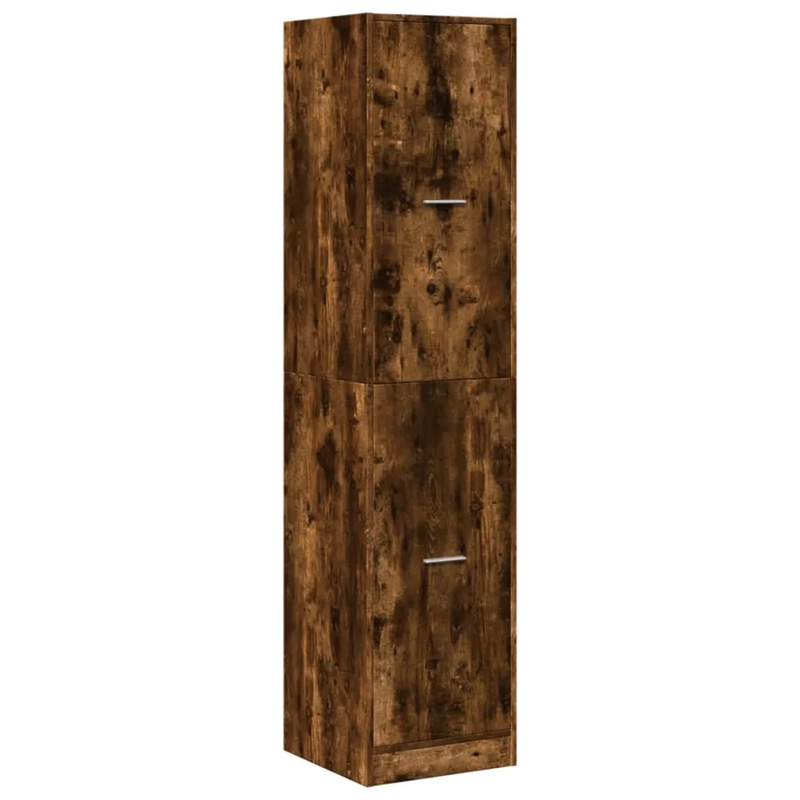 Armoire d'apothicaire chêne fumé 40x41x174,5 cm bois ingénierie - 4