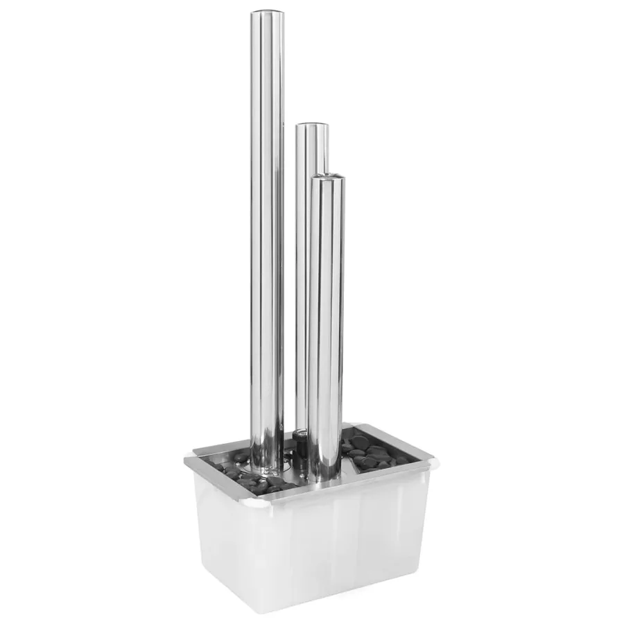 Fontaine de jardin Argenté 48x34x123 cm Acier inoxydable - 3