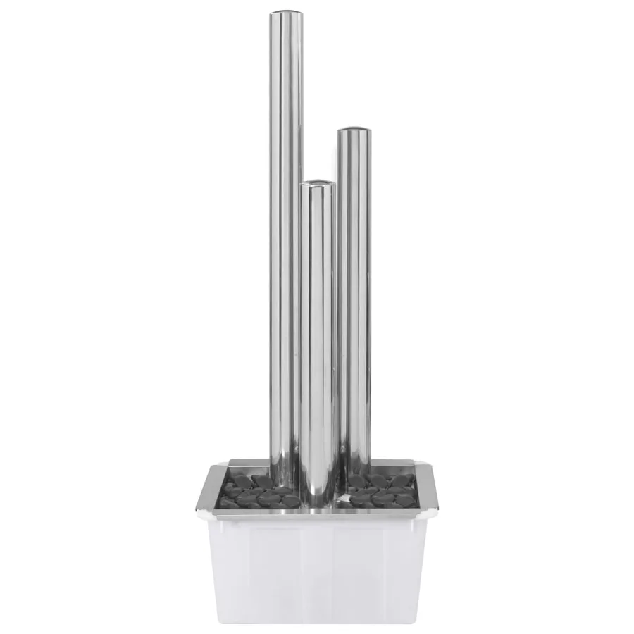 Fontaine de jardin Argenté 48x34x123 cm Acier inoxydable - 5