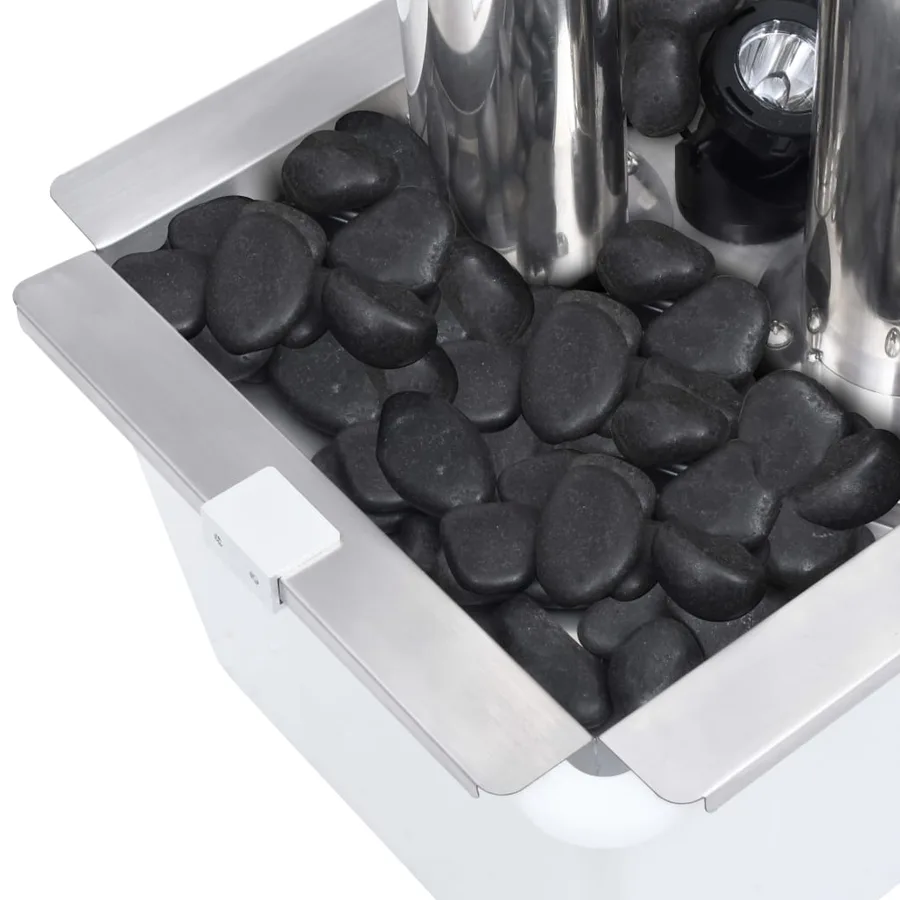 Fontaine de jardin Argenté 48x34x123 cm Acier inoxydable - 9