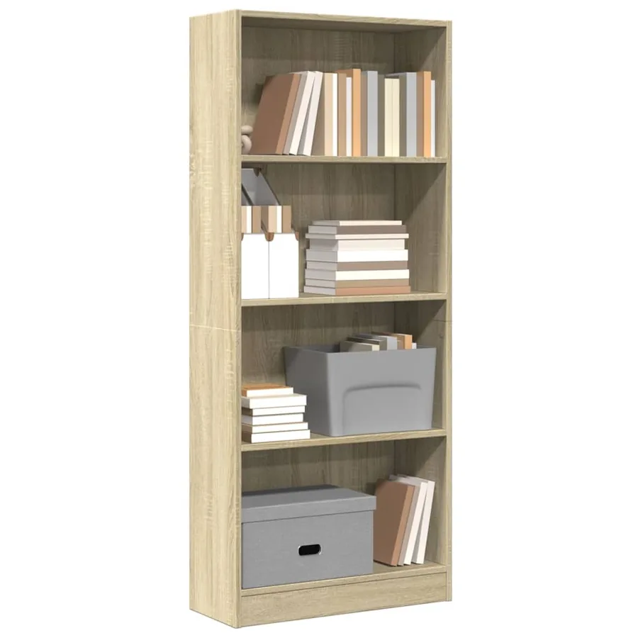 Bibliothèque chêne sonoma 60x24x143 cm bois d'ingénierie