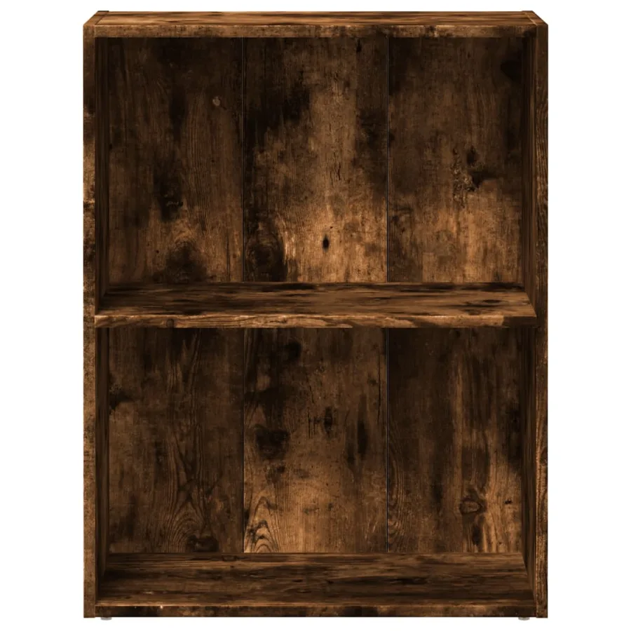 Bibliothèque chêne fumé 60x30x77 cm bois d'ingénierie - 4