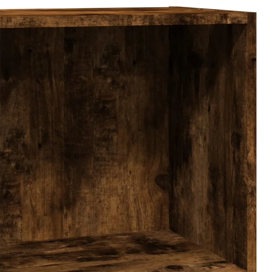 Bibliothèque chêne fumé 60x30x77 cm bois d'ingénierie - 7