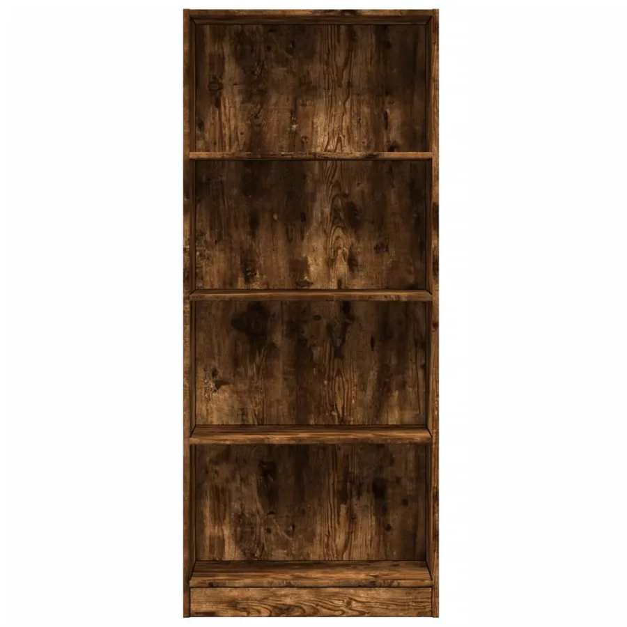 Bibliothèque chêne fumé 60x24x143 cm bois d'ingénierie - 4