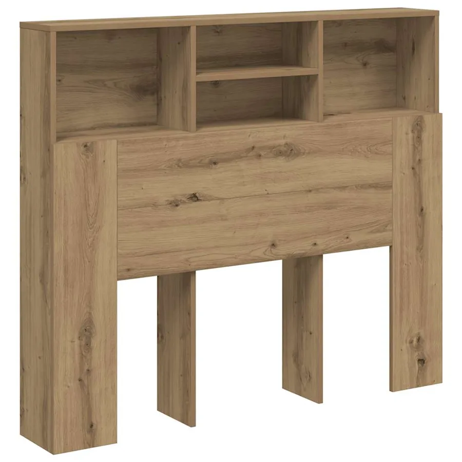 Armoire de tête de lit chêne artisanal 120x19x103,5 cm - 2