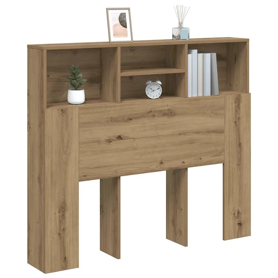 Armoire de tête de lit chêne artisanal 120x19x103,5 cm - 3