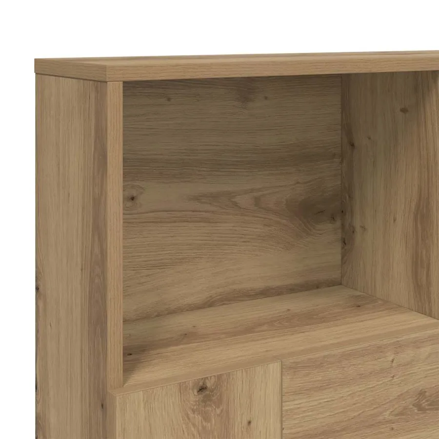 Armoire de tête de lit chêne artisanal 120x19x103,5 cm - 7