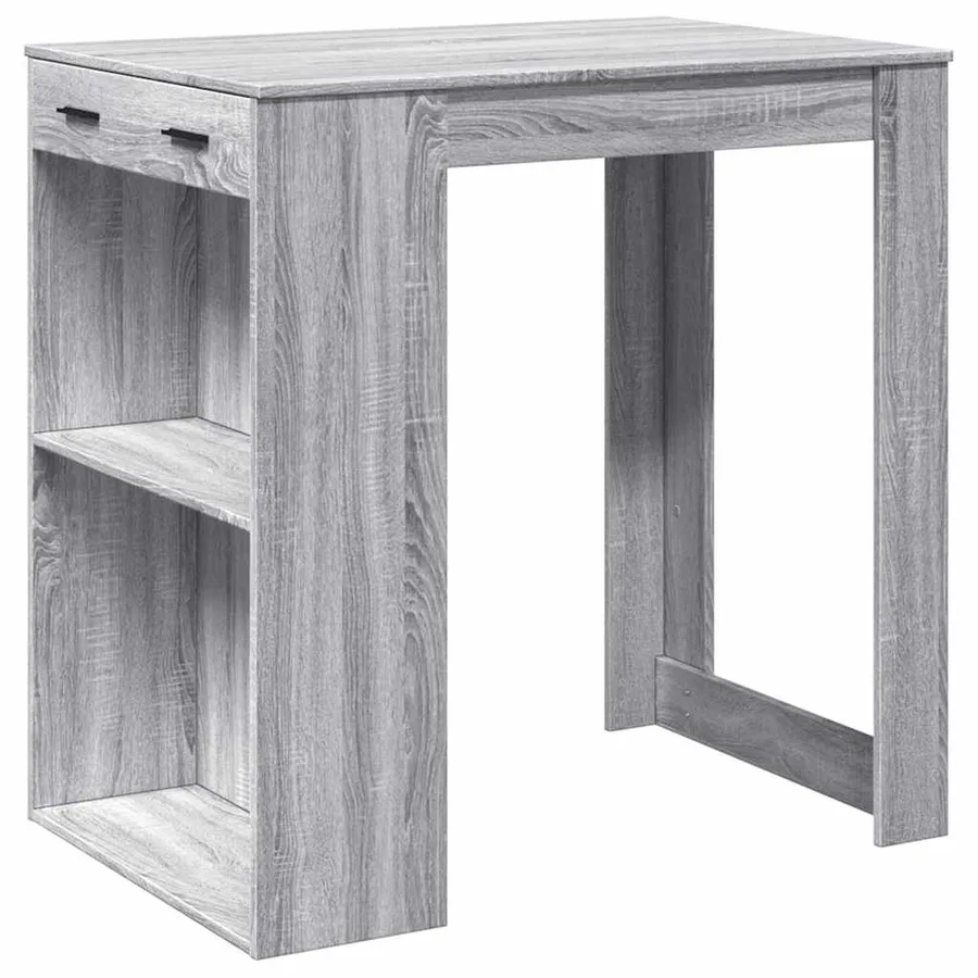 Table de bar sonoma gris 102x70x103,5 cm bois d'ingénierie - 2