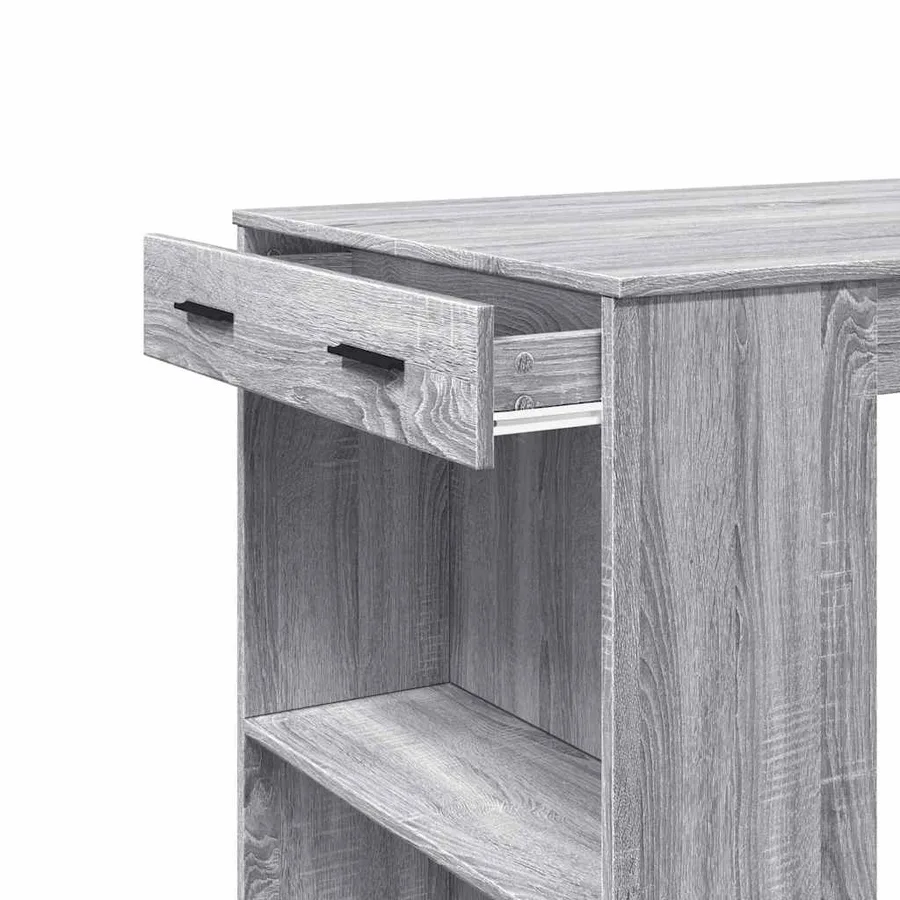 Table de bar sonoma gris 102x70x103,5 cm bois d'ingénierie - 8