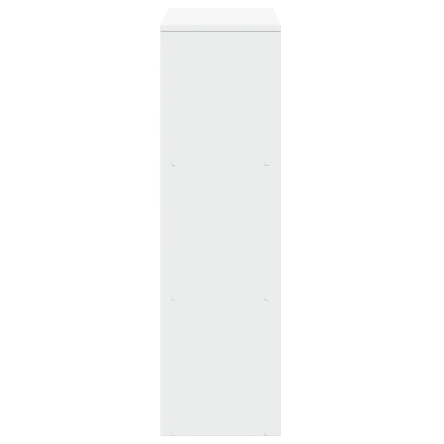 Bibliothèque séparateur de pièce à 3 niveaux Blanc 99 x 29 x 99 cm Bois d'ingénierie - 7