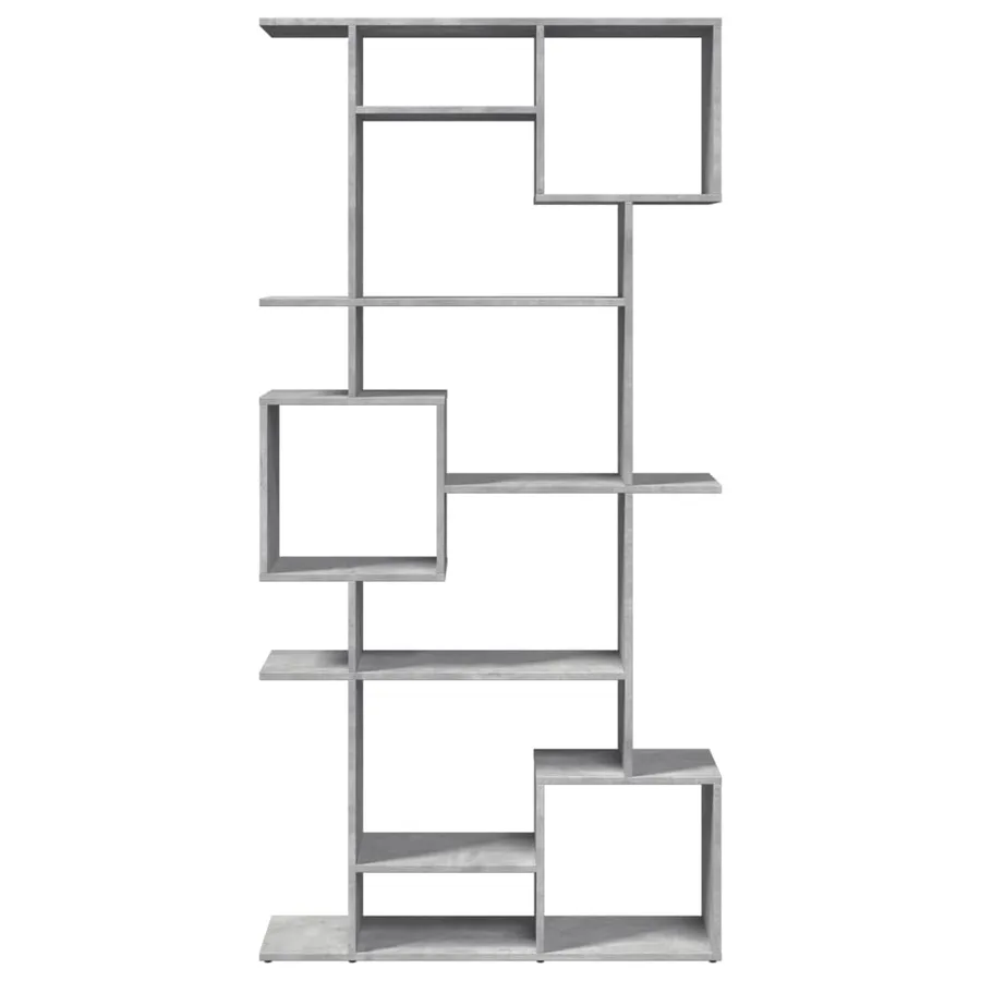 Bibliothèque gris béton 92x29x188 cm bois d'ingénierie - 5