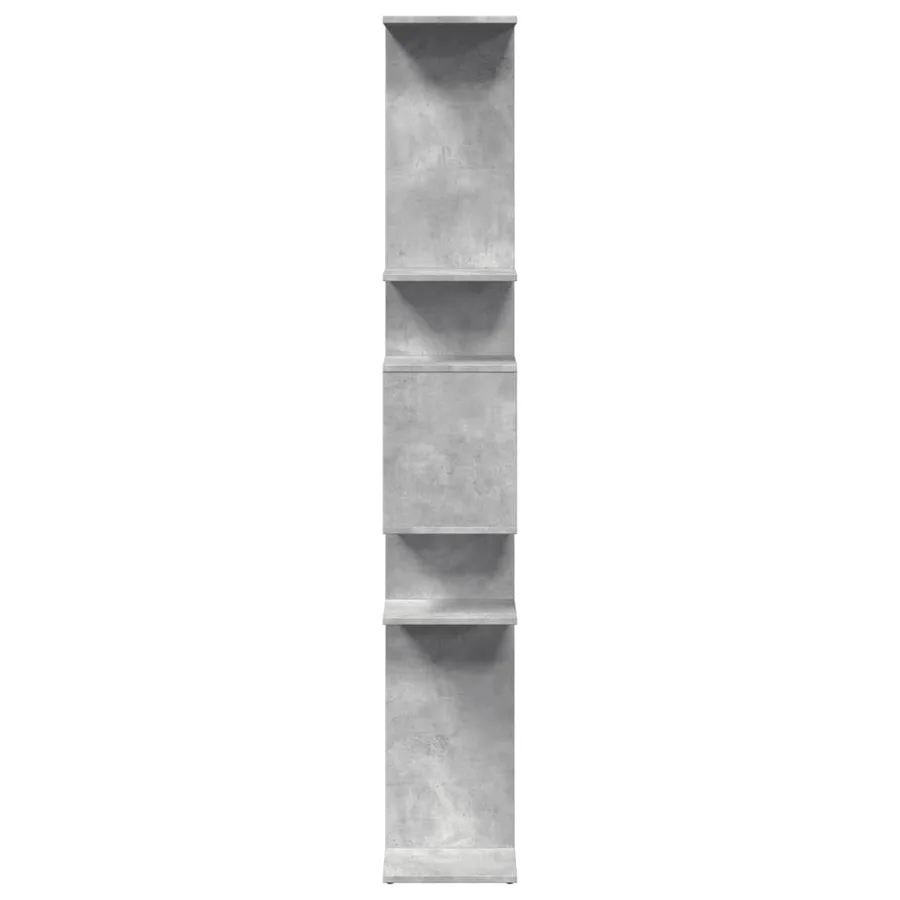 Bibliothèque gris béton 92x29x188 cm bois d'ingénierie - 6