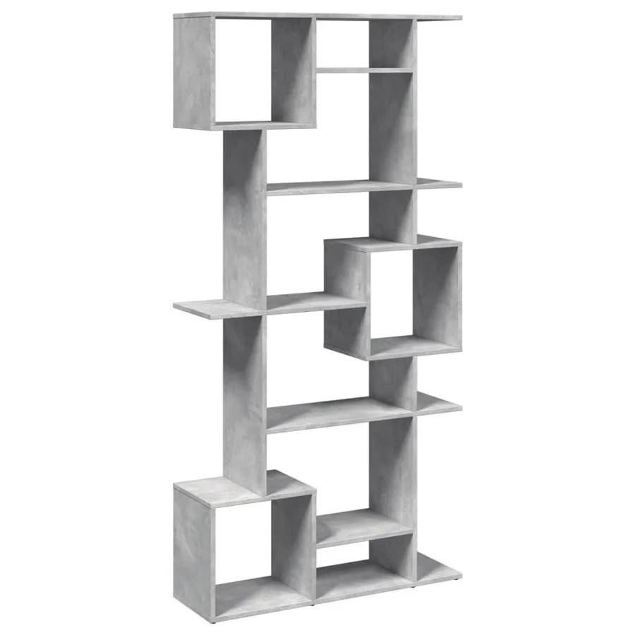 Bibliothèque gris béton 92x29x188 cm bois d'ingénierie - 7