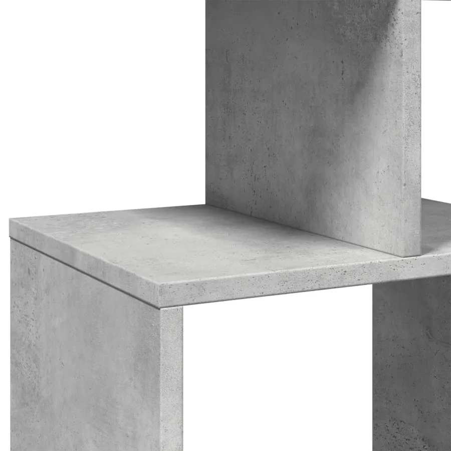 Bibliothèque gris béton 92x29x188 cm bois d'ingénierie - 9