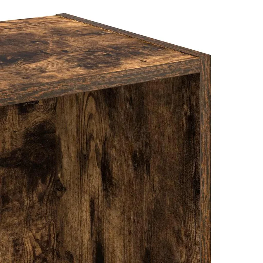 Bibliothèque chêne fumé 40x30x152 cm bois d'ingénierie - 7