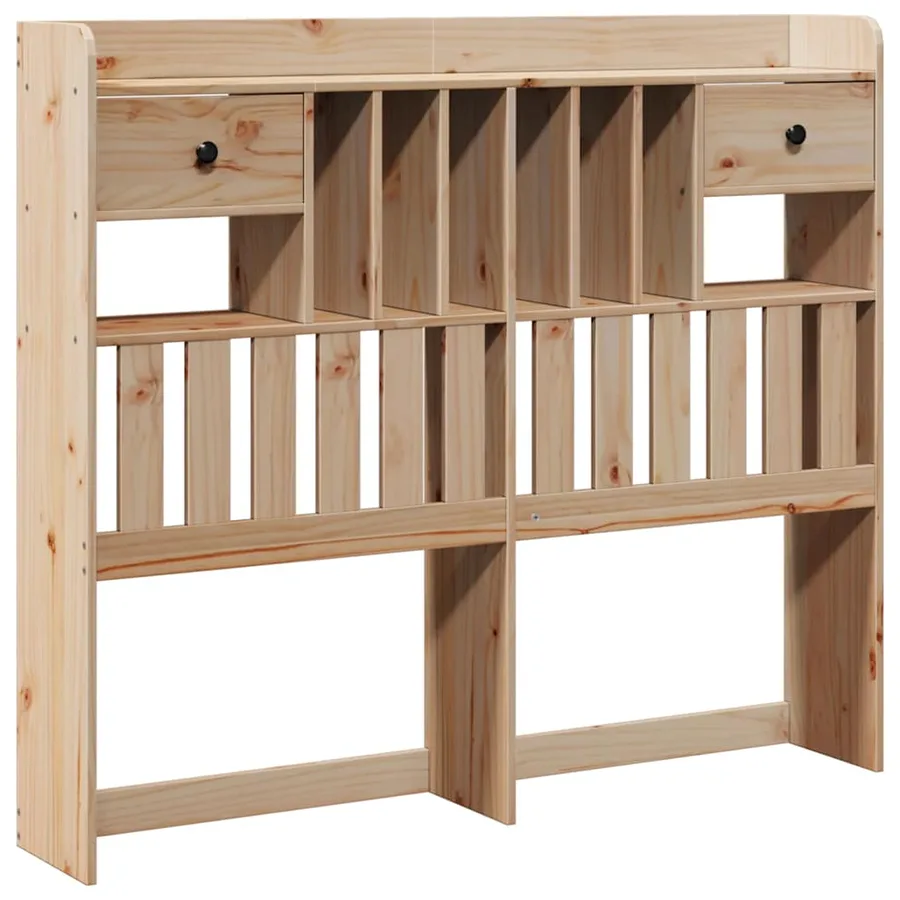 Tête de lit avec rangement 135 cm bois massif de pin - 2