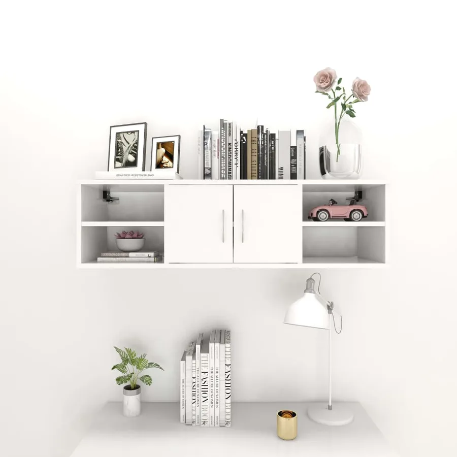 Étagère murale Blanc 102x30x29 cm Bois d’ingénierie - 3