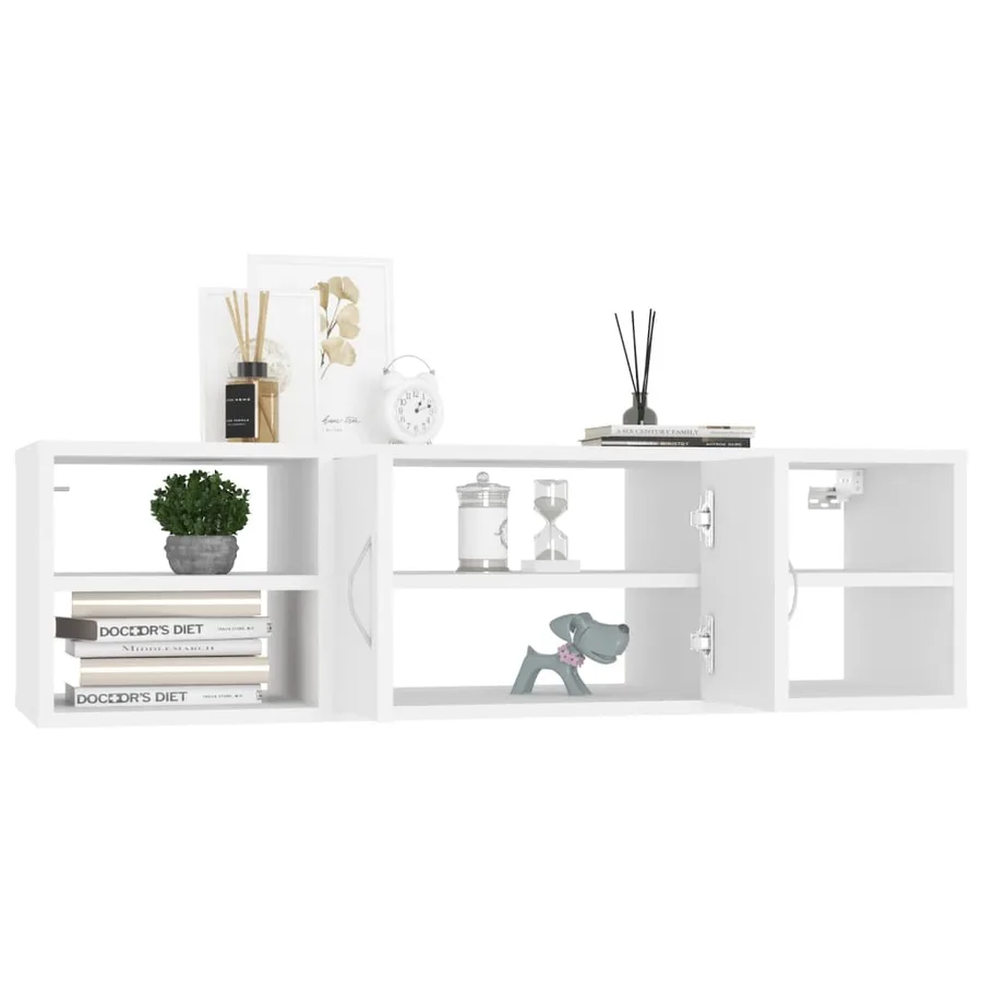 Étagère murale Blanc 102x30x29 cm Bois d’ingénierie - 4