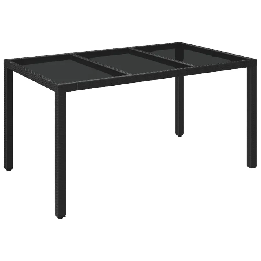 Ensemble à manger de jardin coussins 7pcs Noir Résine tressée - 6