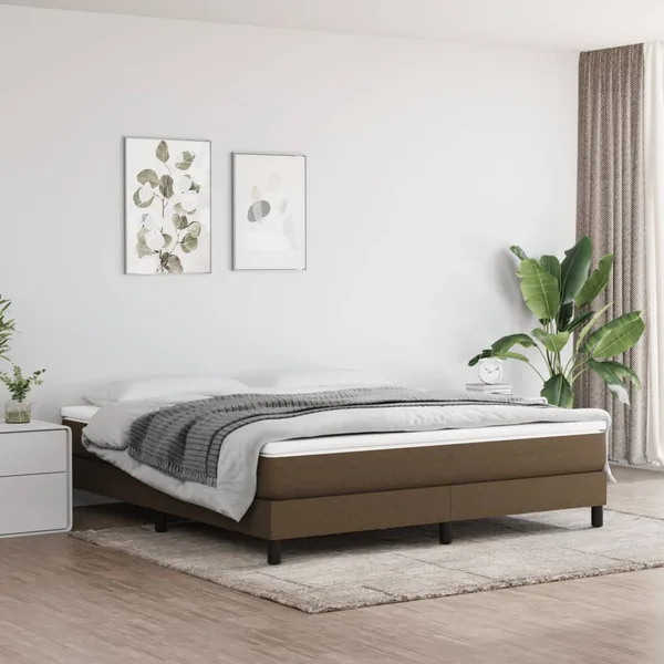 Matelas de lit à ressorts ensachés fermeté moyenne Marron foncé 180x200x20 cm