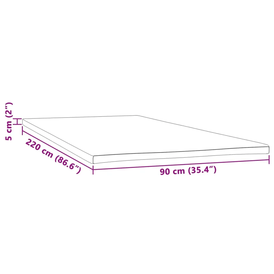 Sur-matelas 90x220x5 cm - 7