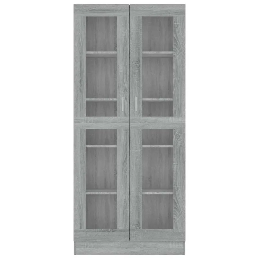 Armoire à vitrine Sonoma gris 82,5x30,5x185cm Bois ingénierie - 4