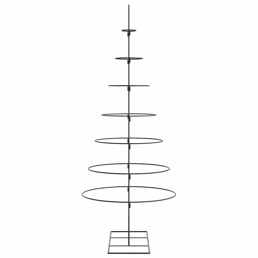Arbre de Noël en métal pour décoration noir 180 cm - 4