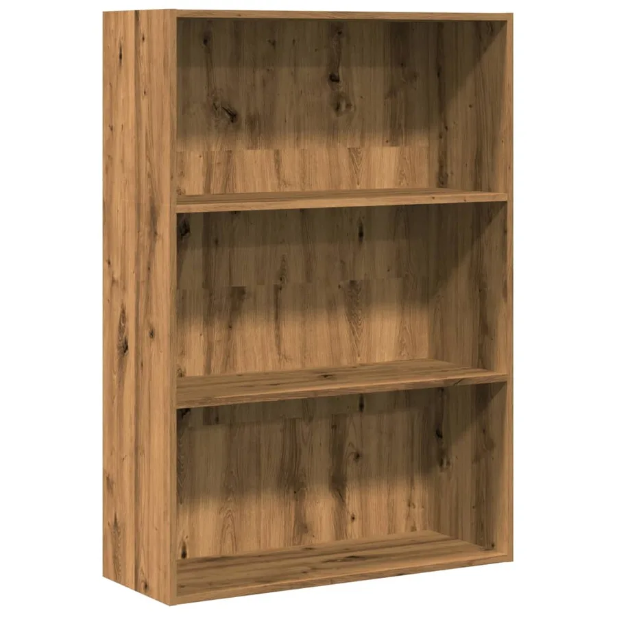 Bibliothèque chêne artisanal 80x30x114 cm bois d'ingénierie - 2