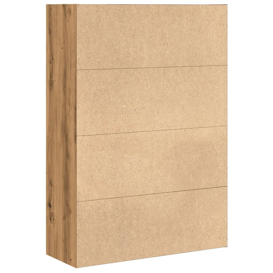 Bibliothèque chêne artisanal 80x30x114 cm bois d'ingénierie - 5