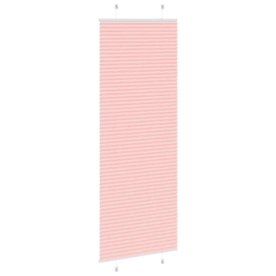 Store plissé rose 80x200 cm largeur du tissu 79,4 cm polyester - 4