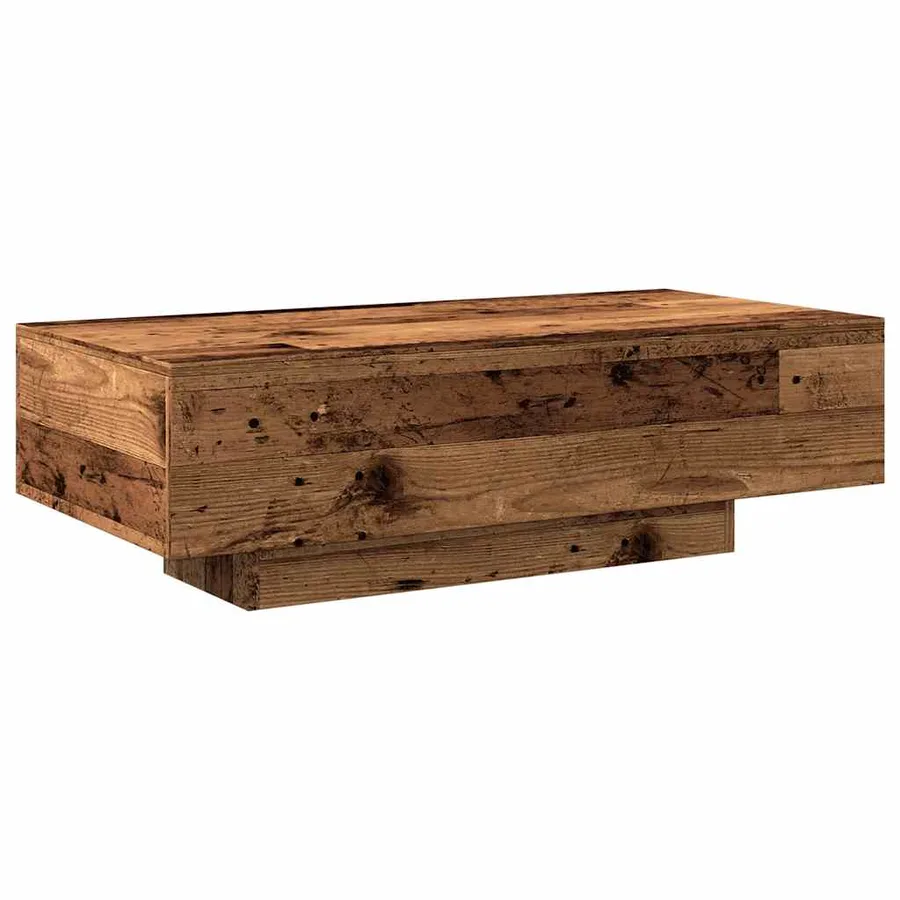 Table basse vieux bois 100x49,5x31 cm bois d'ingénierie - 2