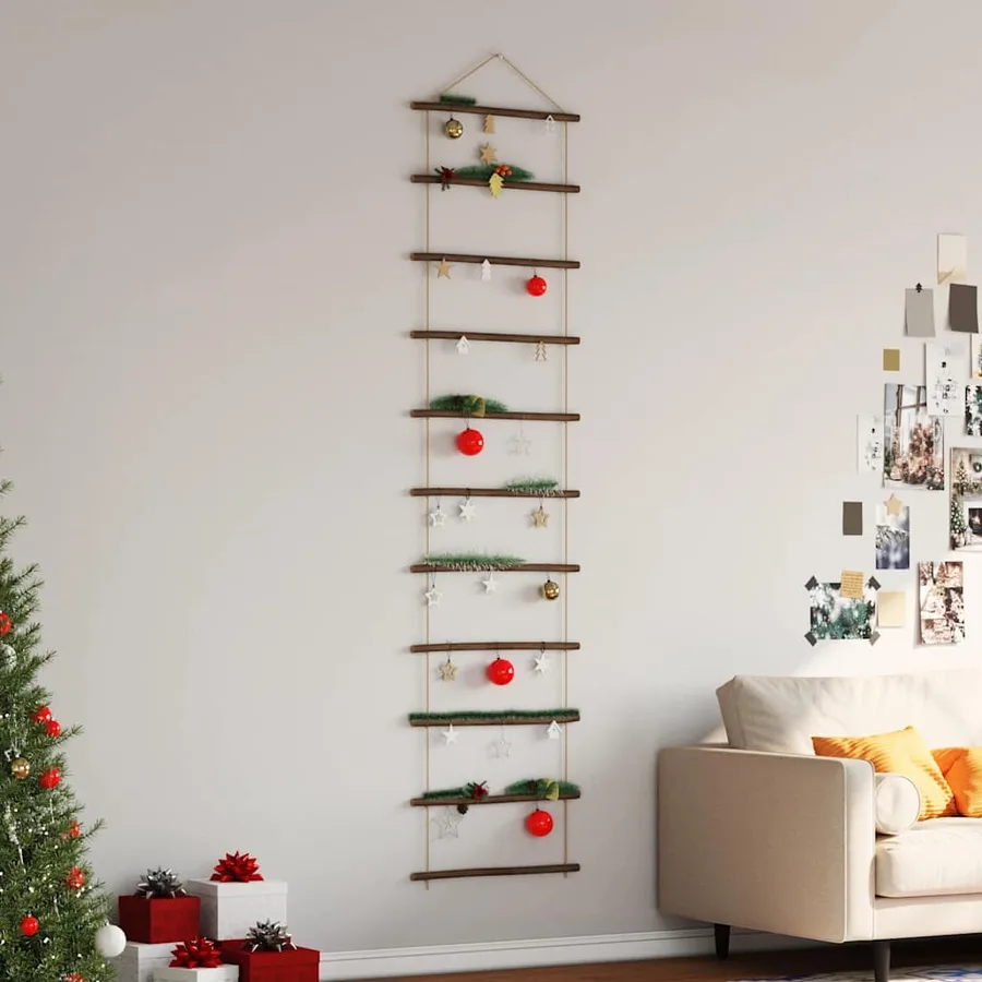 Décoration murale en forme d'échelle 50x200cm branche naturelle - 3