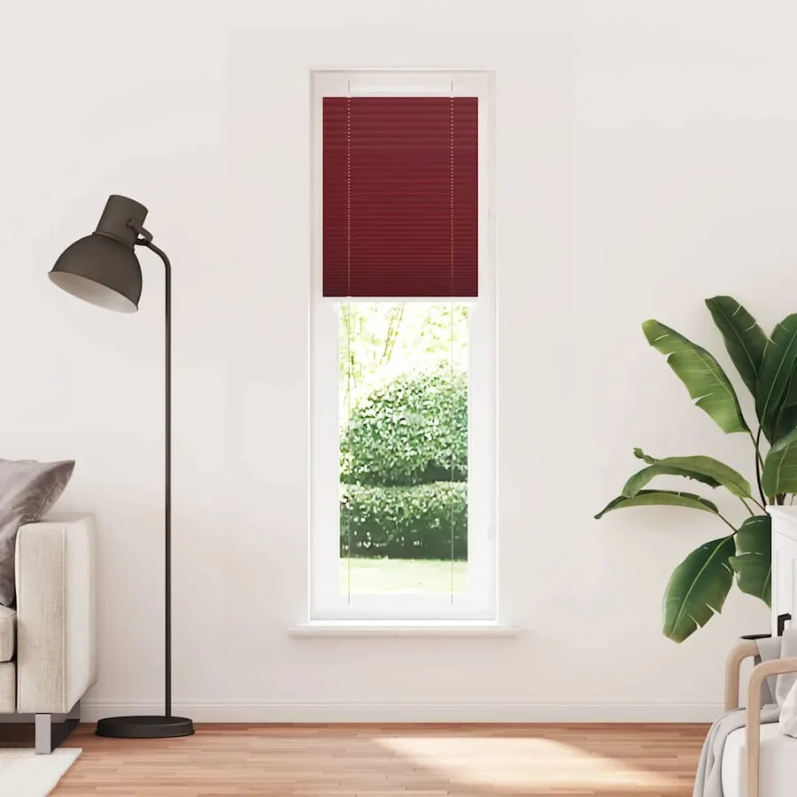 Store plissé rouge bordeaux 60x200 cm largeur du tissu 59,4 cm - 2