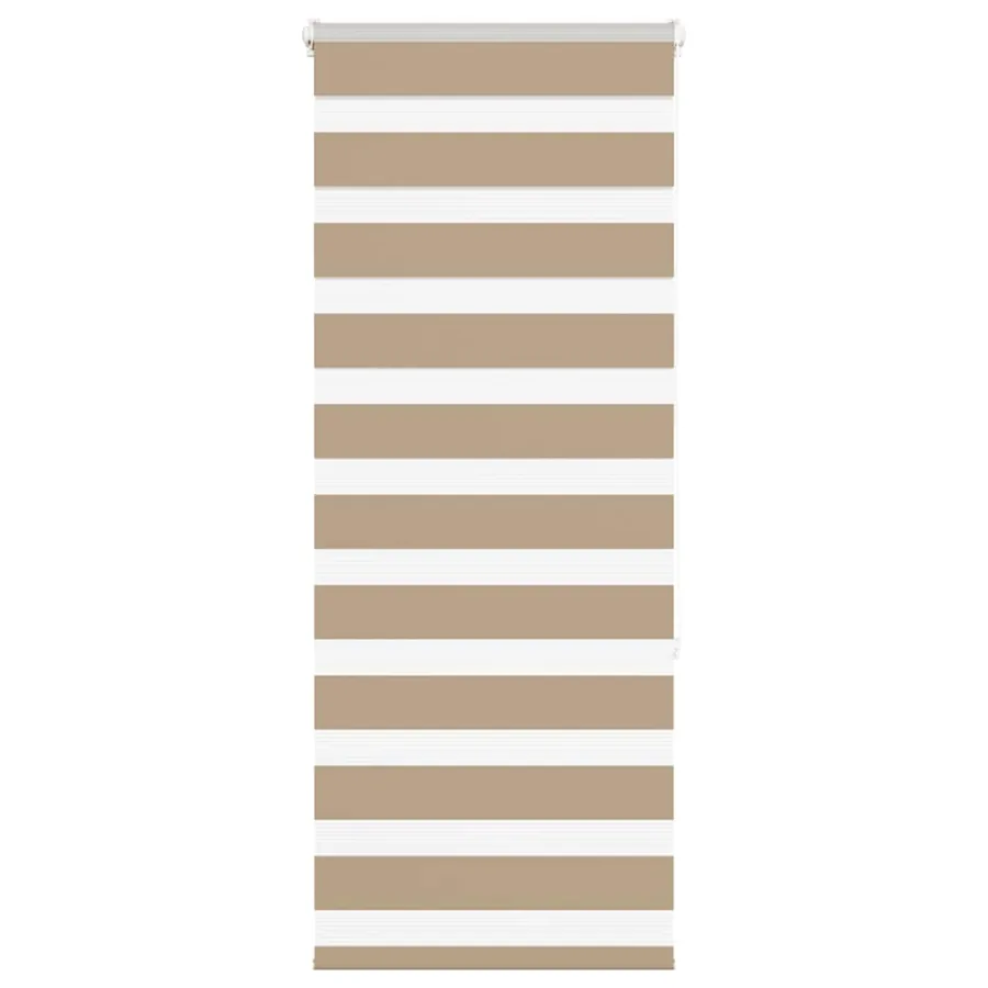 Store zèbre marron sable largeur du tissu 60,9 cm polyester