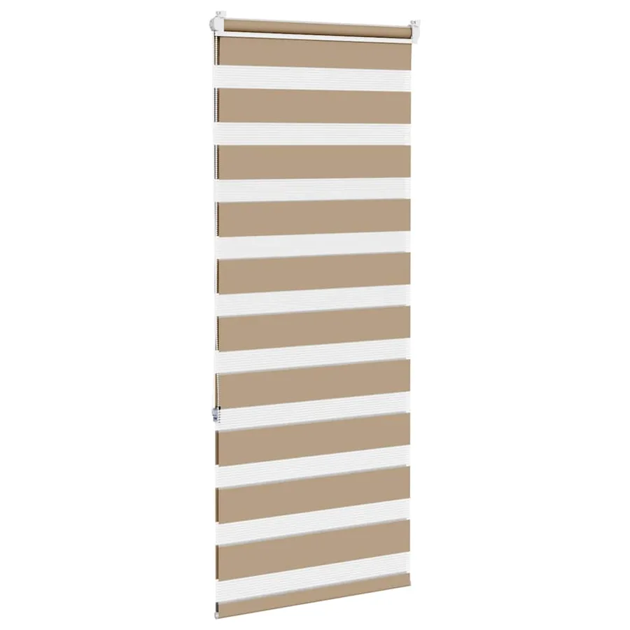 Store zèbre marron sable largeur du tissu 60,9 cm polyester - 4