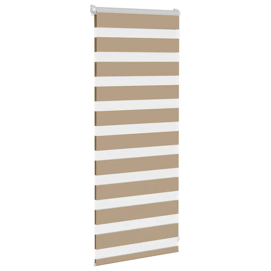 Store zèbre marron sable largeur du tissu 60,9 cm polyester - 3